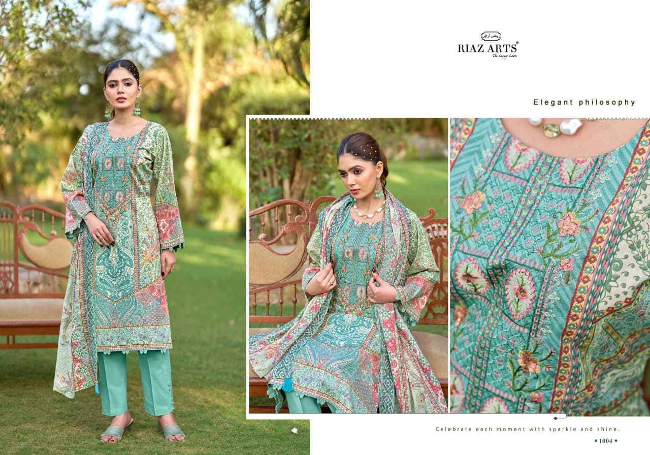 BIN SAEED FARMAISH.2 By RIAZ ARTS 1001 TO 1006 Series Beautiful Festive Suits Stylish Fancy Colorful Casual Wear & Ethnic Wear Cotton Cambric Lawn Print Dresses At Wholesale Price